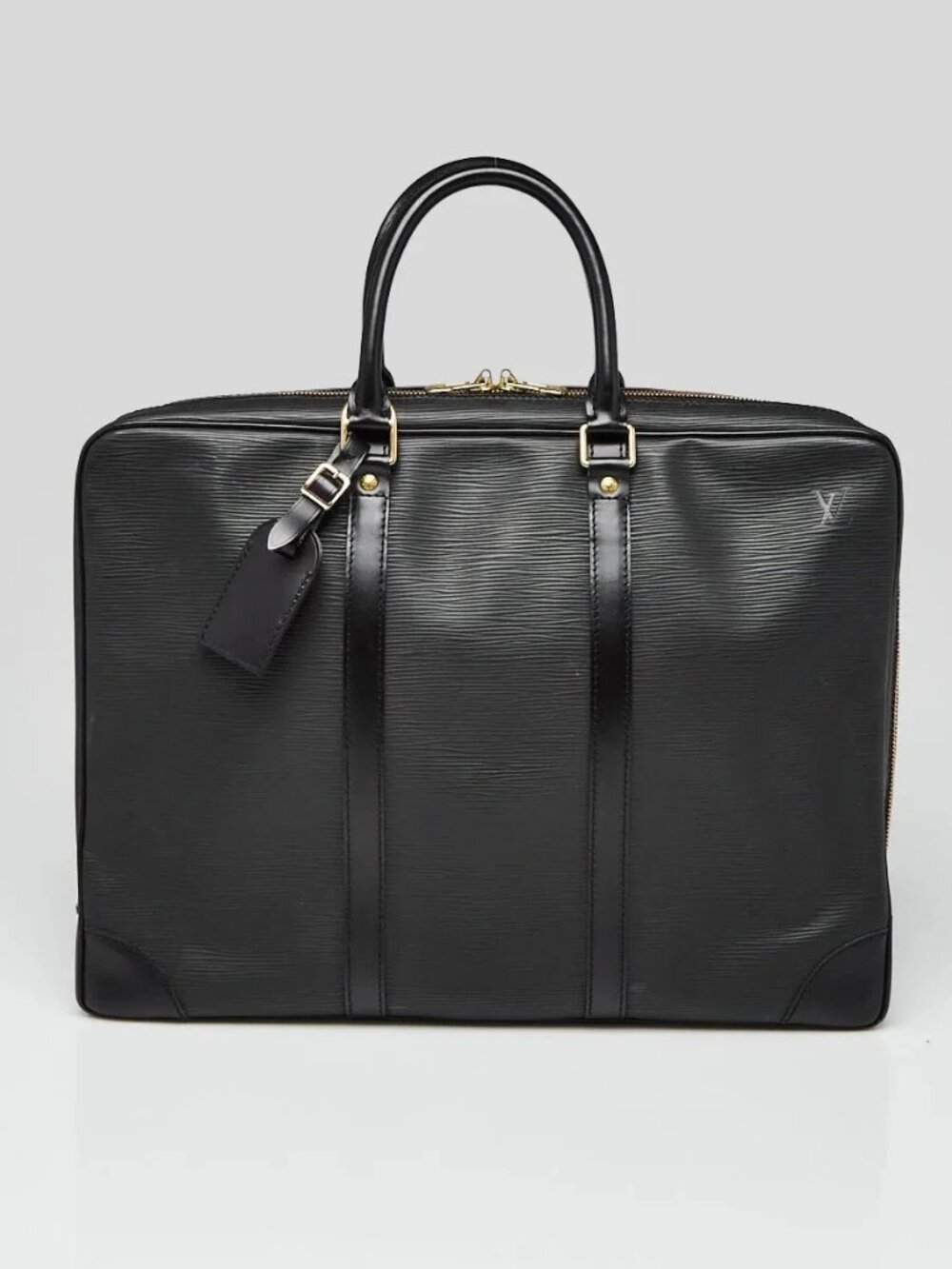 Louis Vuitton Black Epi Leather Porte-Documents Voyage Bag